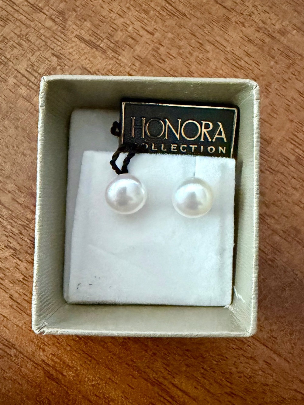 Honora cultured Pearl stud earrings 925 sterling silver NIB
